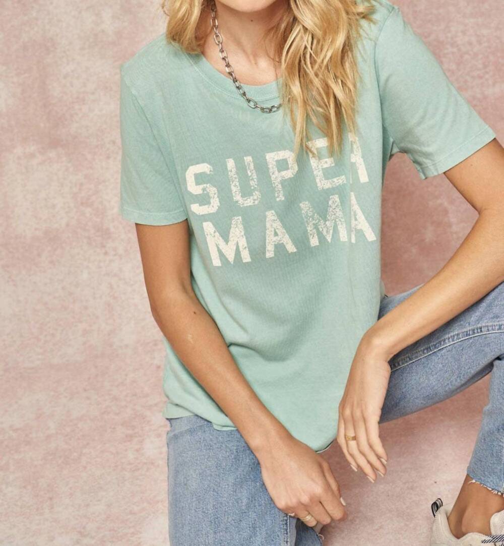 NEW PROMESA super mama tee in sage